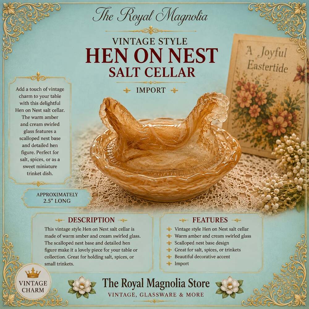 Vintage Style Hen on Nest Salt Cellar